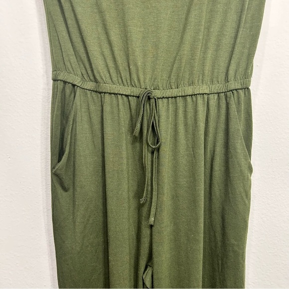 Women's Summer Casual Crewneck Short Sleeve Waist Jumpsuit Romper Elastic Waist - Picture 7 of 11